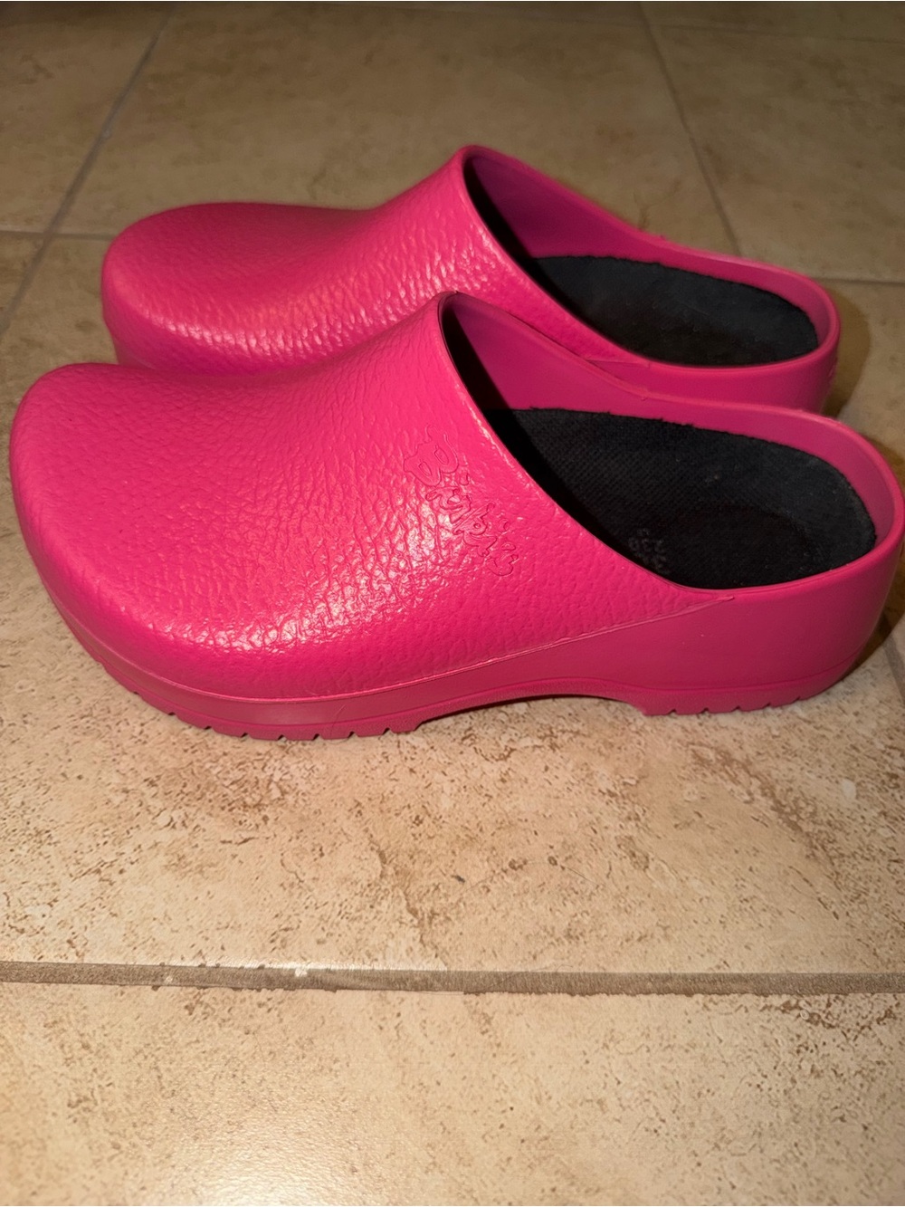 Birkenstock “Birki’s” / Super Birki’s Raspberry Sorbet/Hot Pink Slip-On Clog 36